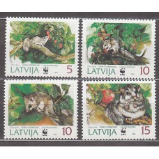 Letonia - Correo 1994 Yvert 345/7 ** Mnh Fauna WWF