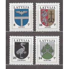 Letonia - Correo 1992 Yvert 359/62 ** Mnh Escudos