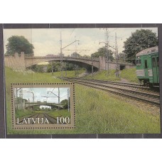 Letonia - Hojas Yvert 19 ** Mnh  Trenes