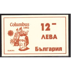Bulgaria - Correo 1992 Yvert 3445 Carnet ** Mnh Cristobal Colón