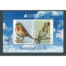 Tema Europa 2019 Guernsey Hoja 1741 ** Mnh Aves Nacionales
