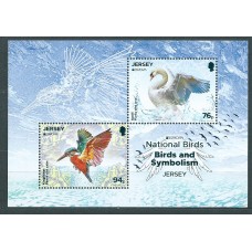 Tema Europa 2019 Jersey Hoja Yvert 2374/75F ** Mnh Aves