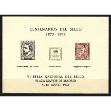 II Centenario Hojas Recuerdo 1973 Edifil 9 Feria del sello ** Mnh