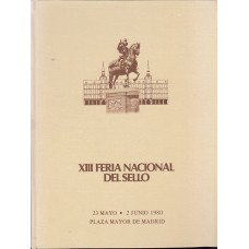 Hojas recuerdo - Album Commemorativo Feria Nacional del sello 1980 con HR.83/5 y sobres con Mtº 1º día
