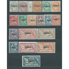 Marruecos Frances Correo 1918 Yvert 80/97 * Mh Algun sello Manchas del Tiempo
