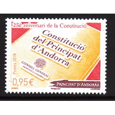 Andorra Francesa Correo 2018 Yvert 811 ** Mnh  Constitución