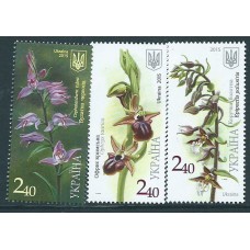 Ukrania - Correo Yvert 1224/26 ** Mnh Flores