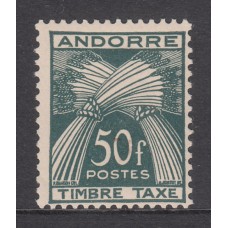 Andorra Francesa Tasa Yvert 40 ** Mnh