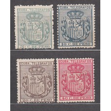 Cuba Telegrafos 1896 Edifil 81/4 * Mh