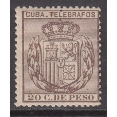 Cuba Sueltos Telegrafos Edifil 83 * Mh