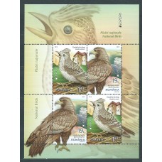 Tema Europa 2019 Rumania Hojas Tipo I  1,80 Arriba a la izda Yvert 551 ** Mnh Aves