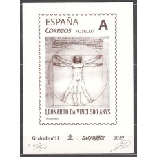 España II Centenario Grabados F.N.M.T Edifil 11  Leonardo de Vinci
