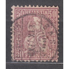 Suiza - Correo 1867-78 Yvert 48 usado  Punto claro