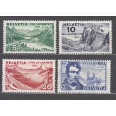 Suiza - Correo 1931 Yvert 250/3 ** Mnh pro juventud