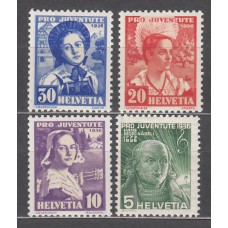 Suiza - Correo 1936 Yvert 298/301 ** Mnh