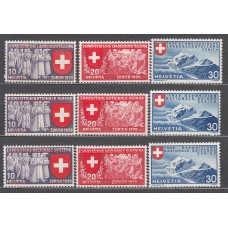 Suiza - Correo 1939 Yvert 320/8 * Mh