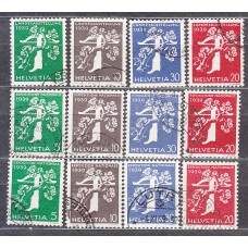 Suiza - Correo 1939 Yvert 329/40 usado