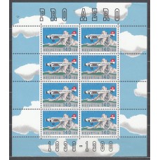 Suiza - Aereo Yvert 49 ** Mnh Mini pliego de 8