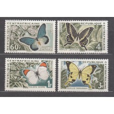 Centroafrica - Correo Yvert 31/4 ** Mnh  Fauna mariposas
