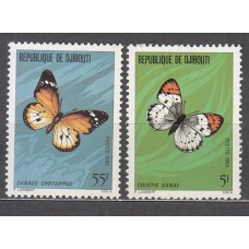 Djibouti - Correo Yvert 517/8 ** Mnh Fauna mariposas