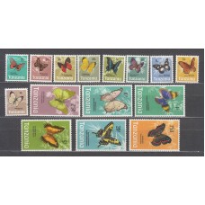 Tanzania - Correo Yvert 33/47 ** Mnh  Fauna mariposas