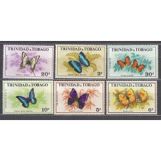 Trinidad y Tobago - Correo Yvert 297/302 ** Mnh  Fauna mariposas