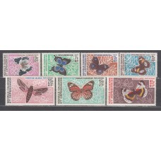 Nueva Caledonia - Correo Yvert 341/5+A.92/4 ** Mnh  Fauna mariposas