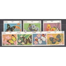 Cuba - Correo 1984 Yvert 2515/21 ** Mnh  Fauna mariposas