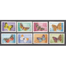 Rumania - Correo 1969 Yvert 2468/75 ** Mnh  Fauna mariposas