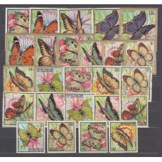 Burundi - Correo Yvert 270/85+A.82/90 (*) Mng  Fauna mariposas