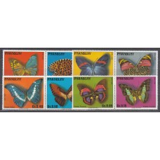 Paraguay - Correo 1976 Yvert 1514/21 ** Mnh  Fauna mariposas