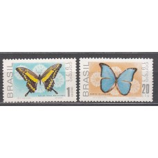 Brasil - Correo 1971 Yvert 950/1 ** Mnh Fauna mariposas