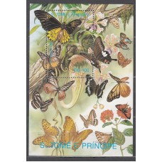 Santo Tomas y Principe - Hojas Yvert 70 ** Mnh  Fauna mariposas