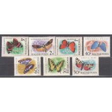 Hungria - Correo 1959 Yvert 1321/4+A.228/30 ** Mnh  Fauna mariposas