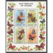 Ghana - Hojas Yvert 93 ** Mnh  Fauna mariposas