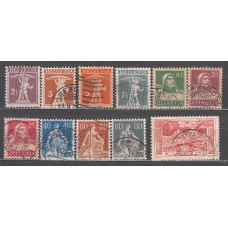 Suiza - Correo 1917 Yvert 157/67 falta 163A usado