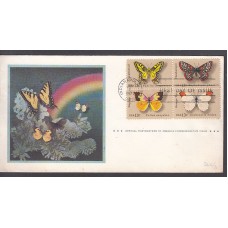 Estados Unidos - Correo 1977 Yvert 1160/3 Sobre 1º día Fauna mariposas