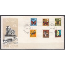 Nueva Zalanda - Correo 1970 Yvert 508/13 Sobre 1º día Fauna mariposas