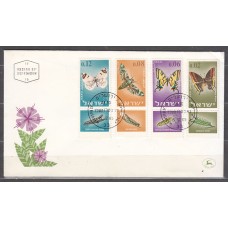 Israel - Correo 1965 Yvert 300/3 Sobres 1º día Fauna mariposas