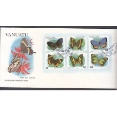 Vanuatu - Correo Yvert 666/71 Sobres 1º día Fauna mariposas