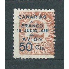 Canarias Correo 1937 Edifil 12ec * Mh