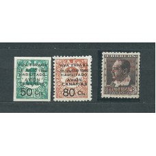 Canarias Correo 1936 Edifil 4a/7 * Mh 3 valores