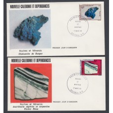 Nueva Caledonia SPD FDC Yvert 455/456 - 1986 Matasello Minerales
