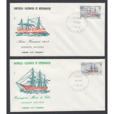 Nueva Caledonia SPD FDC Yvert 459/460 - 1982 Matasello Barcos