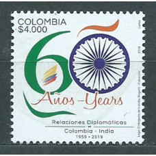 Colombia Correo 2019 Yvert 1969 ** Mnh Relaciones con India