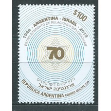 Argentina Correo 2019 Yvert 3192 ** Mnh 70 Alos Relaciones con Israel