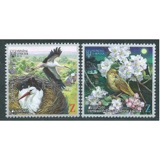 Tema Europa 2019 Ucrania Yvert 1442/43 ** Mnh Aves