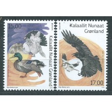 Tema Europa 2019 Groenlandia Yvert 792/93 ** Mnh Aves