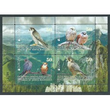 Tema Europa 2019 Macedonia de Carnet 832/35 ** Mnh Aves