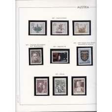 Austria - Colección montada en album con hojas Edifil y tapa Filabo años 1970 a 1990 bastante completa ** Mnh Catálogo 725€